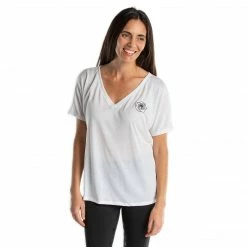 Wholesale ❤️ Hannah Childs Rose Logo V-Neck Tee 👕 Shirts & Tops 🔔 8 Hannah Childs Rose Logo V-Neck Tee Shirts & Tops