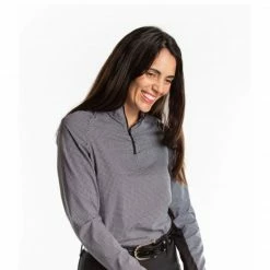 Hannah Childs Women's Naomi Long Sleeve Zip Top Shirts & Tops