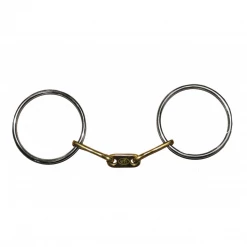 French Equestrian Horse Bits Jump'in Flat French Link Loose Ring Bit