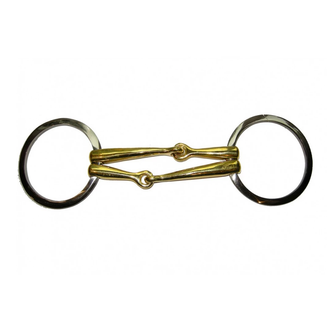 Cheapest ✨ French Equestrian Jump'in Double Mouthpiece Loose Ring Bit 🤩 3 French Equestrian Jump'in Double Mouthpiece Loose Ring Bit