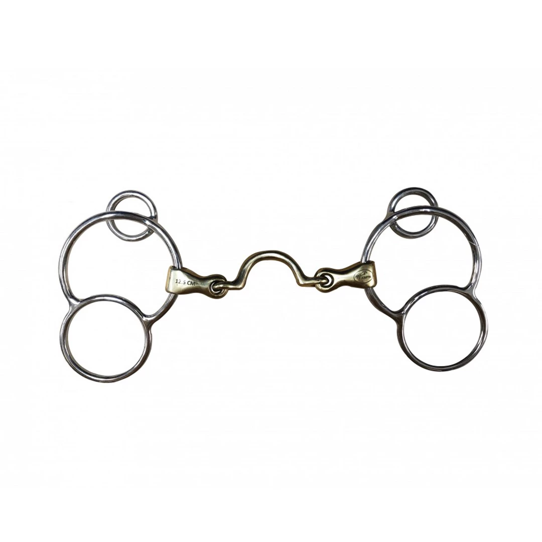 Deals ๐ French Equestrian Jump'in High Port Jointed German 3-Ring Bit ๐ 3 French Equestrian Jump'in High Port Jointed German 3-Ring Bit