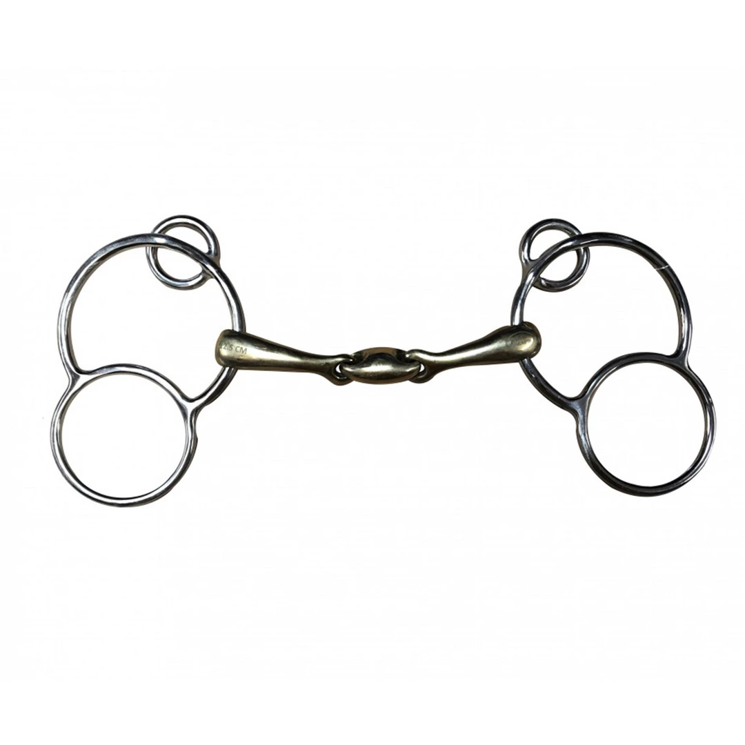 Deals 😀 French Equestrian Jump'in French Link German 3-Ring Bit ❤️ 3 French Equestrian Jump'in French Link German 3-Ring Bit