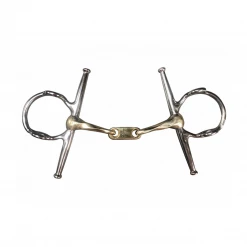 French Equestrian Jump'in Twisted Flat Link Full Cheek Gag Bit