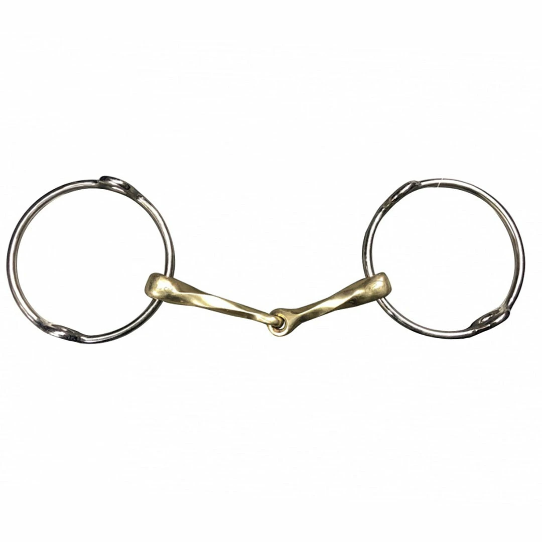 Best Sale ❤️ French Equestrian Jump' In Slow Twist Loose Ring Gag Bit 🥰 3 French Equestrian Jump' In Slow Twist Loose Ring Gag Bit