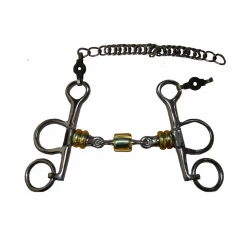 French Equestrian Jump'in Pelham Bit With Rollers