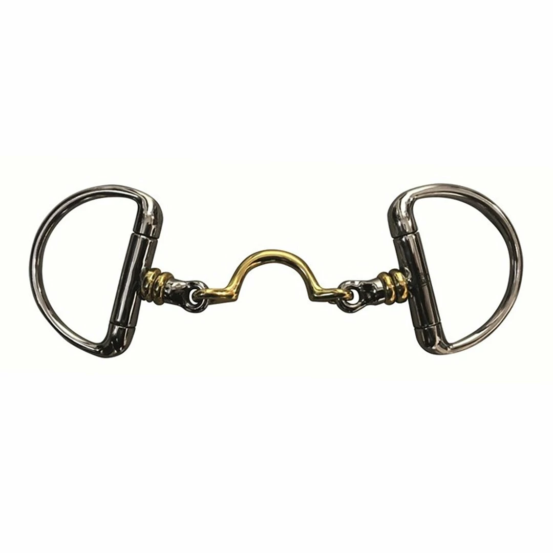 Deals ⌛ French Equestrian Jump'in High Port Roller Eggbutt Bit Horse Bits ⭐ 3 French Equestrian Jump'in High Port Roller Eggbutt Bit Horse Bits