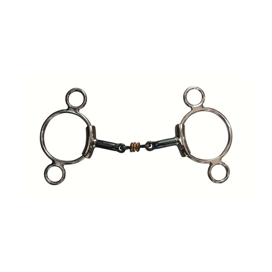 Brand new ๐ฏ French Equestrian Jump'in Double Jointed Blue Steel With Copper Rings 3-Ring Bit ๐คฉ 3 French Equestrian Jump'in Double Jointed Blue Steel With Copper Rings 3-Ring Bit