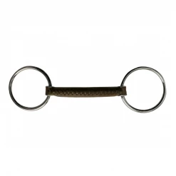 French Equestrian Jump'in Round Leather Loose Ring Bit Horse Bits