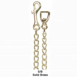 Jacks Mfg Halters & Leads Solid Brass Chain - 30"