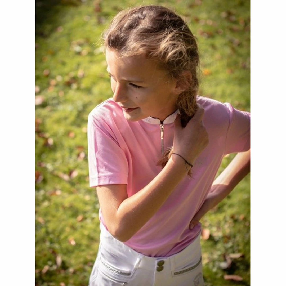 Deals 🔔 French Equestrian Jump'in 👧 Girls Short Sleeve Charlie Competition Polo 👚 Shirt Show 👚 Shirts ✨ 5 French Equestrian Jump'in Girls Short Sleeve Charlie Competition Polo Shirt Show Shirts
