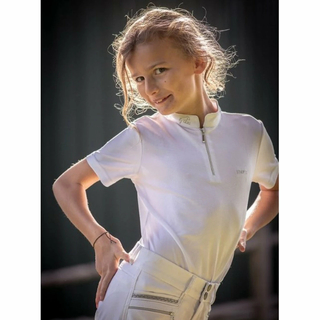 Deals 🔔 French Equestrian Jump'in 👧 Girls Short Sleeve Charlie Competition Polo 👚 Shirt Show 👚 Shirts ✨ 8 French Equestrian Jump'in Girls Short Sleeve Charlie Competition Polo Shirt Show Shirts