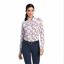 Baselayers Ariat Women's Sunstopper 2.0 1/4 Zip Baselayer Long Sleeve