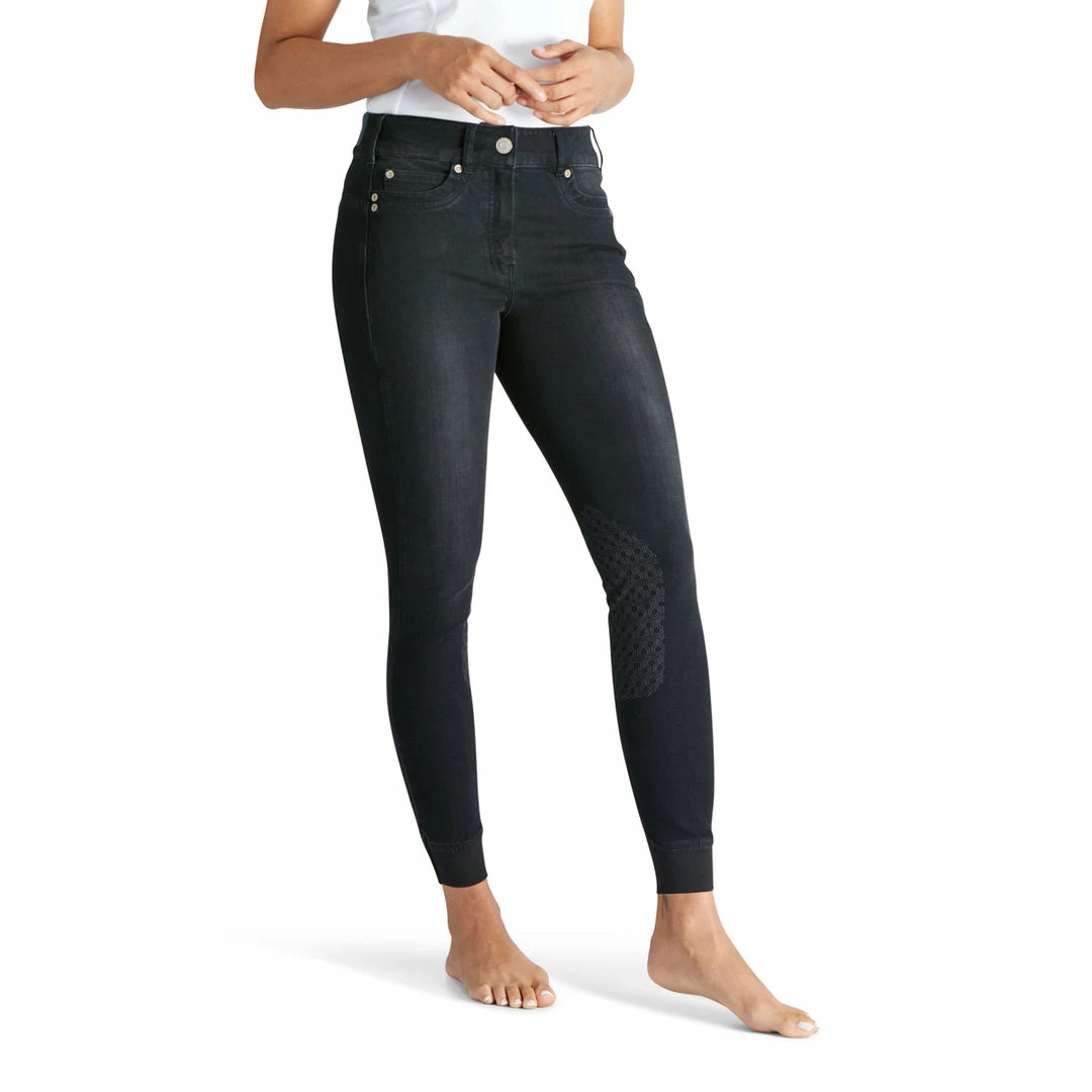 Wholesale ✨ Ariat 👩 Women's Halo Denim Knee Patch Breech Breeches ❤️ 7 Ariat Women's Halo Denim Knee Patch Breech Breeches