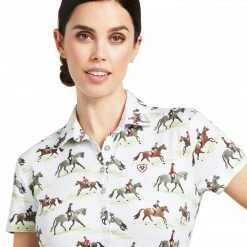 Ariat Women's Motif Short Sleeve Polo Shirt