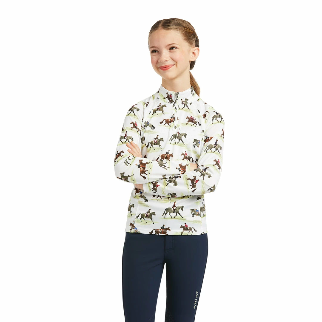 Budget 🥰 Children's Tops Ariat Youth Sunstopper 2.0 1/4 Zip Baselayer Print ✔️ 3 Children's Tops Ariat Youth Sunstopper 2.0 1/4 Zip Baselayer Print