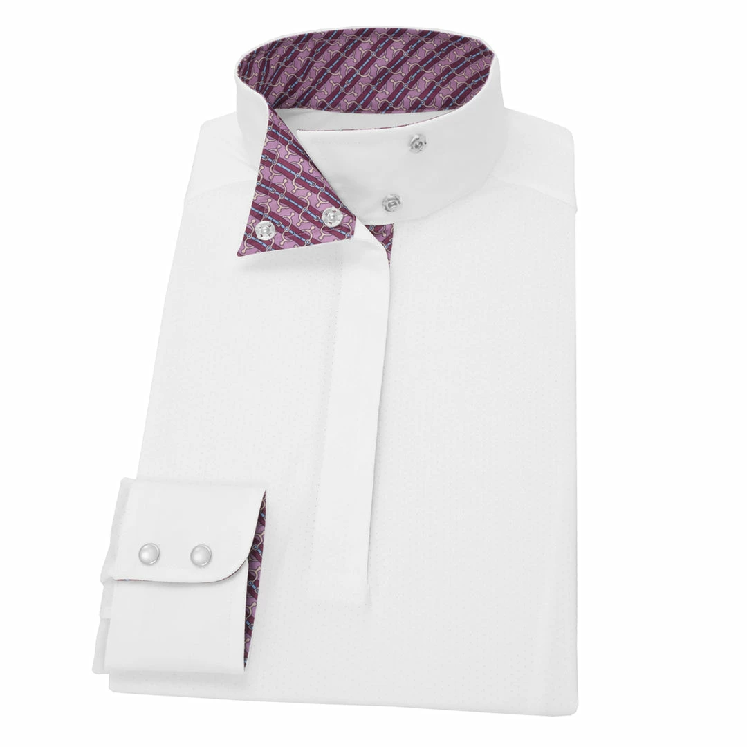 Brand new ❤️ Essex Classics Ladies "Spurs & Straps" Talent Yarn Wrap Collar Long Sleeve Show 👕 Shirt Show 👕 Shirts 😉 3 Essex Classics Ladies "Spurs & Straps" Talent Yarn Wrap Collar Long Sleeve Show Shirt Show Shirts