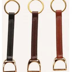 Equestrian Decor Tory Leather Stirrup Key Fob