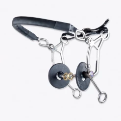 Equine Industries Trust Sweet Iron Hackamore Combination Long French Link Horse Bits