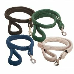 Tory Leather Braided Cotton Dog Leash