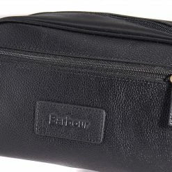 Barbour Leather Wash Bag