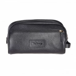 Barbour Leather Wash Bag