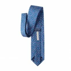 Wild Attire Inc. Cream Of The Crop Blue Silk Tie Equestrian Accessories