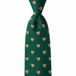 Wild Attire Inc. Stone Cold Fox Green Silk Tie Equestrian Accessories