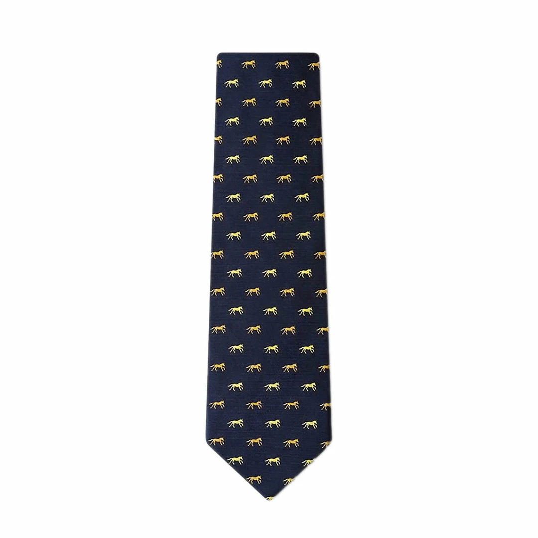 Coupon 🤩 Equestrian Accessories Wild Attire Inc. Hold Your Horses Navy Blue Silk Tie 👏 5 Equestrian Accessories Wild Attire Inc. Hold Your Horses Navy Blue Silk Tie