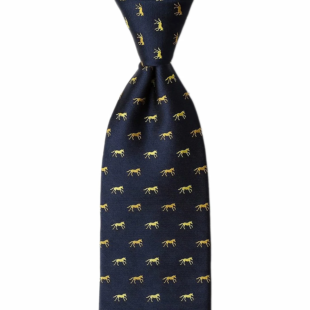 Coupon 🤩 Equestrian Accessories Wild Attire Inc. Hold Your Horses Navy Blue Silk Tie 👏 4 Equestrian Accessories Wild Attire Inc. Hold Your Horses Navy Blue Silk Tie