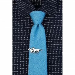 New 🌟 Wild Attire Inc. Wild Horses Antiquated Silver Metal Tie Bar 🌟 7 Wild Attire Inc. Wild Horses Antiquated Silver Metal Tie Bar