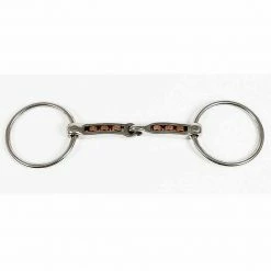 Partrade Metalab Mac-Genis Copper Rollers Loose Ring Snaffle Bit Horse Bits