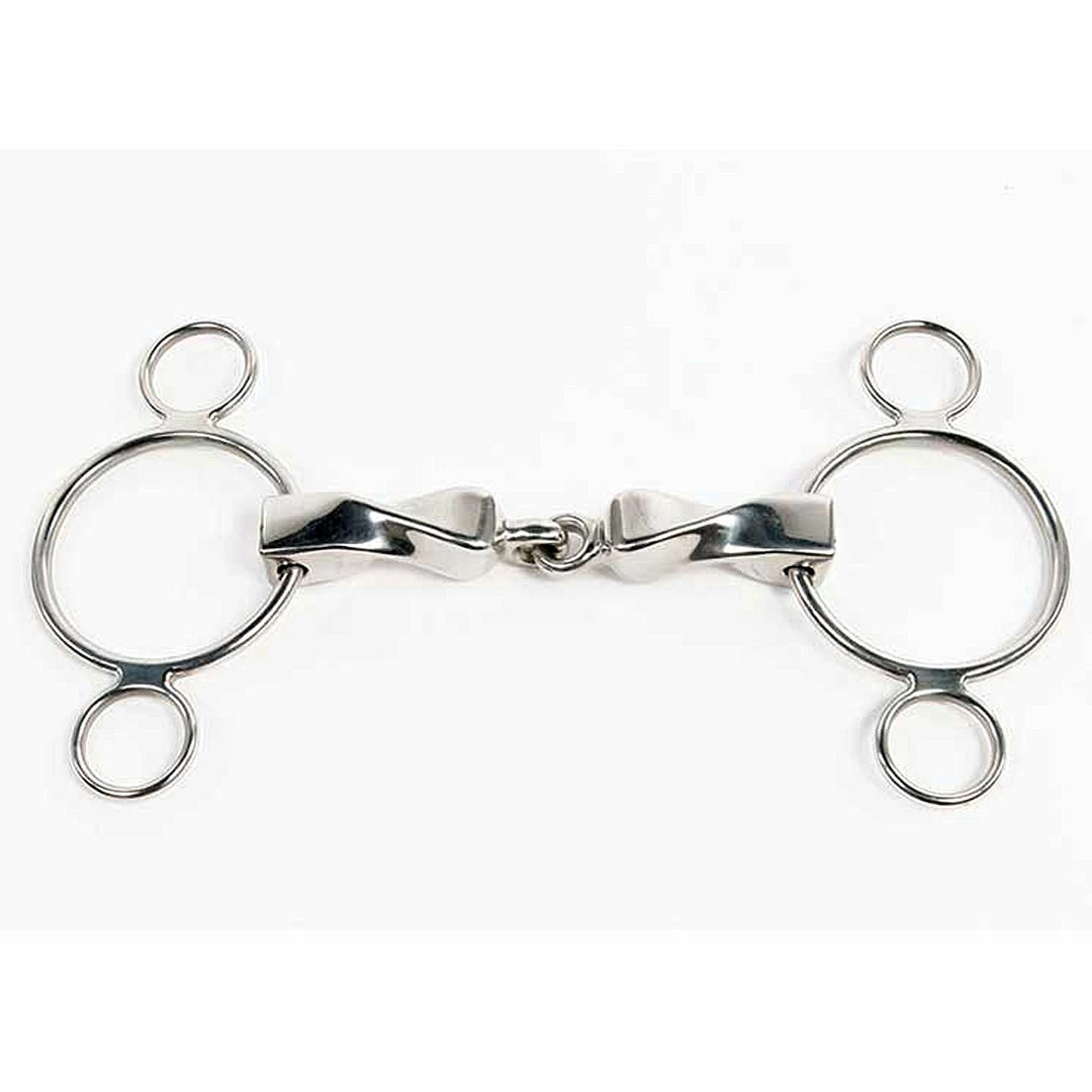 Best Sale 🥰 Partrade Horse Bits Metalab Thick Twisted Single Joint Continental Gag Bit 🎉 3 Partrade Horse Bits Metalab Thick Twisted Single Joint Continental Gag Bit