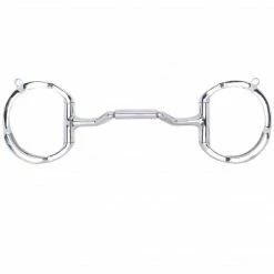 Toklat Originals Horse Bits Toklat Myler Eggbutt With Hooks With Stainless Steel Forward Tilt Ported Barrel Snaffle MB 36