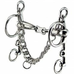 Intrepid Coronet Flat Link Hollow Mouth Pelham Bit Horse Bits