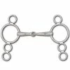Toklat Originals Horse Bits Toklat Snaffle 4-Ring Continental Gag- 6 1/2" Cheek