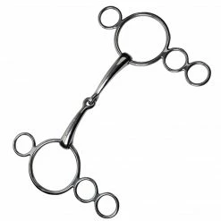 Weatherbeeta JP Korsteel Stainless Steel Jointed 3 Ring Dutch Gag Bit