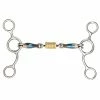 Shires Equestrian Products Shires Blue Sweet Iron Tom Thumb With Roller Link Bit Horse Bits
