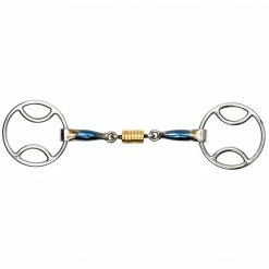 Shires Equestrian Products Shires Blue Sweet Iron Bevel With Roller Link Bit
