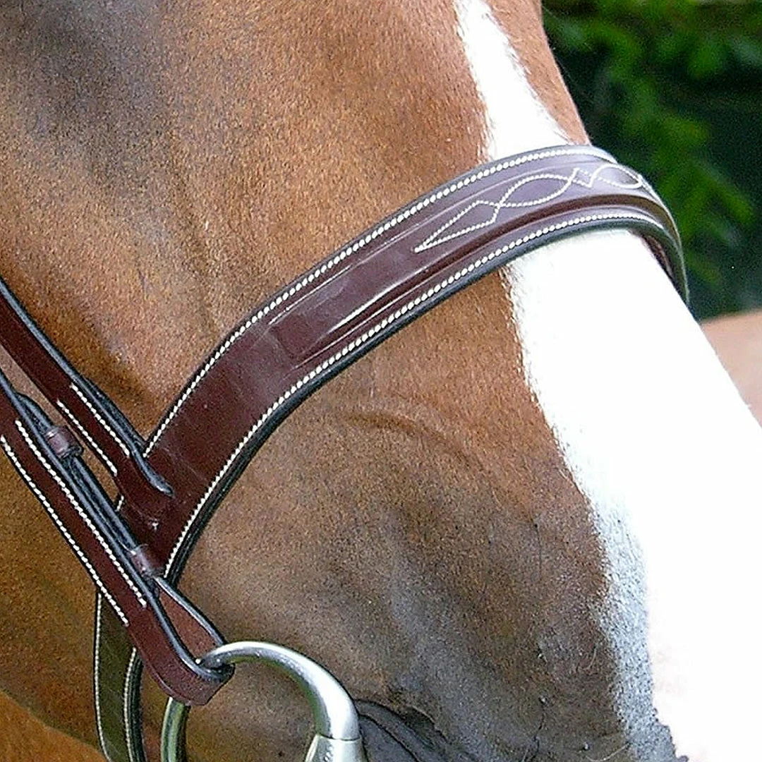 Wholesale 😉 Sagmae Dy'on Fancy Stitch Wide Noseband Bridle English Bridles 😍 5 Sagmae Dy'on Fancy Stitch Wide Noseband Bridle English Bridles