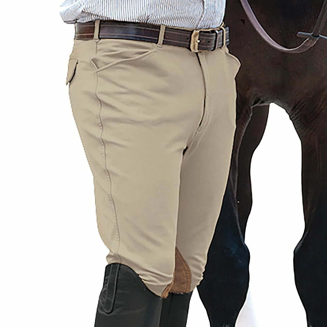 Brand new 😀 English Riding Supply Ovation EuroWeave Front Zip 4-Pocket Knee Patch Men's Breeches 🤩 3 English Riding Supply Ovation EuroWeave Front Zip 4-Pocket Knee Patch Men's Breeches