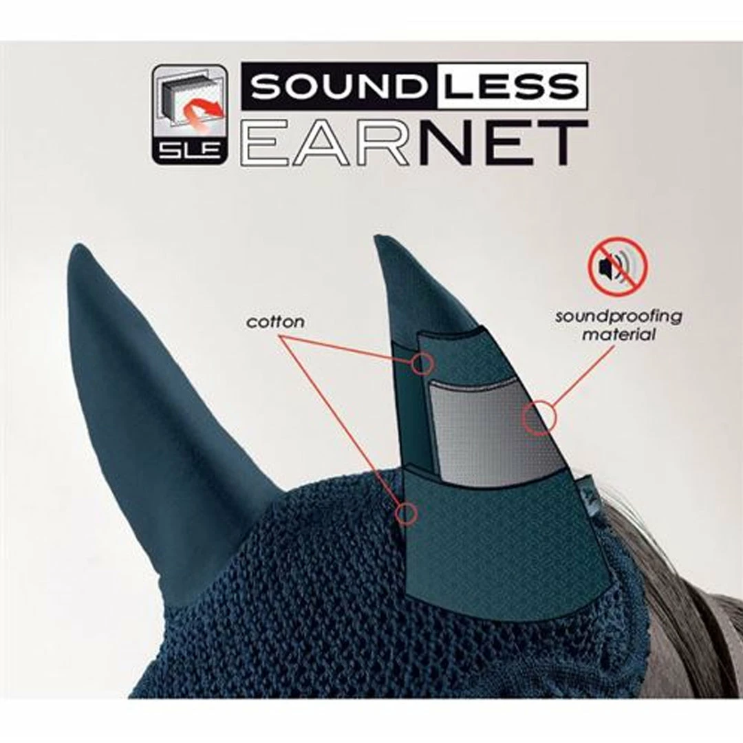 New 🤩 Horse Training Equipment Equiline Soundless Ear Net 💯 8 Horse Training Equipment Equiline Soundless Ear Net