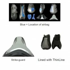 Horse Boots & Wraps ThinLine Flexible Filly Lightweight Breathable Air Shock Front Tendon Horse Boots