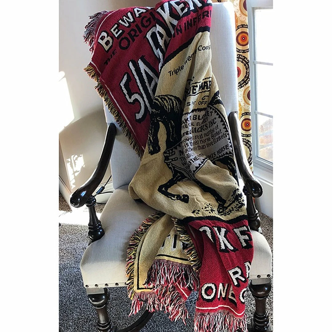 Deals 👏 Jacks Mfg 5/A Baker Logo Afghan 🎉 4 Jacks Mfg 5/A Baker Logo Afghan