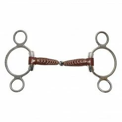 Partrade Metalab Leather Continental Gag Pinchless Bit
