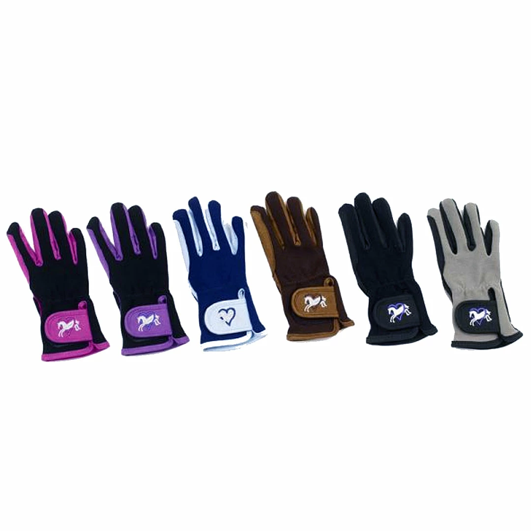 Hot Sale ๐งจ English Riding Supply Ovation Child's Hearts & Horses Gloves Equestrian Accessories โ 3 English Riding Supply Ovation Child's Hearts & Horses Gloves Equestrian Accessories