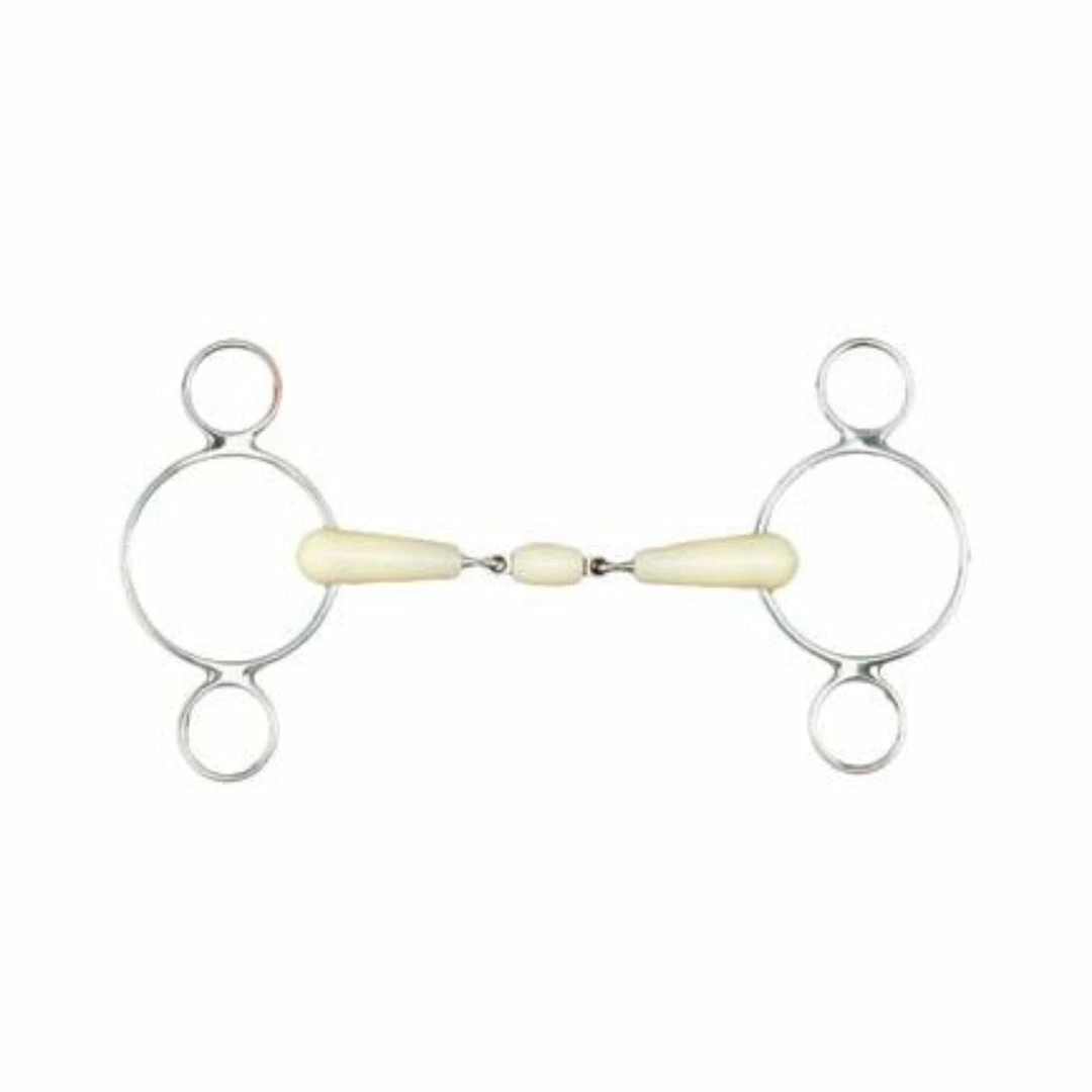 Best Pirce 🔥 English Riding Supply Horse Bits Happy Mouth 2-Ring Double Jointed Gag Bit 🌟 3 English Riding Supply Horse Bits Happy Mouth 2-Ring Double Jointed Gag Bit