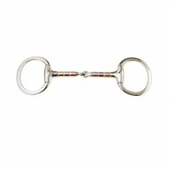 Weatherbeeta Korsteel Stainless Steel Copper And Steel Roller Mouth Eggbutt Snaffle Bit Horse Bits
