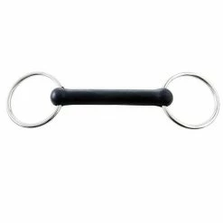 Weatherbeeta Korsteel Solid Rubber Mouth Loose Ring Snaffle Bit Horse Bits