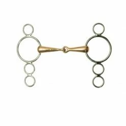 Weatherbeeta Horse Bits Korsteel European Copper Mouth 3 Ring Elevator Gag Bit