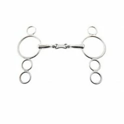 Weatherbeeta Korsteel Stainless Steel French Link 3 Ring Dutch Gag Bit Horse Bits